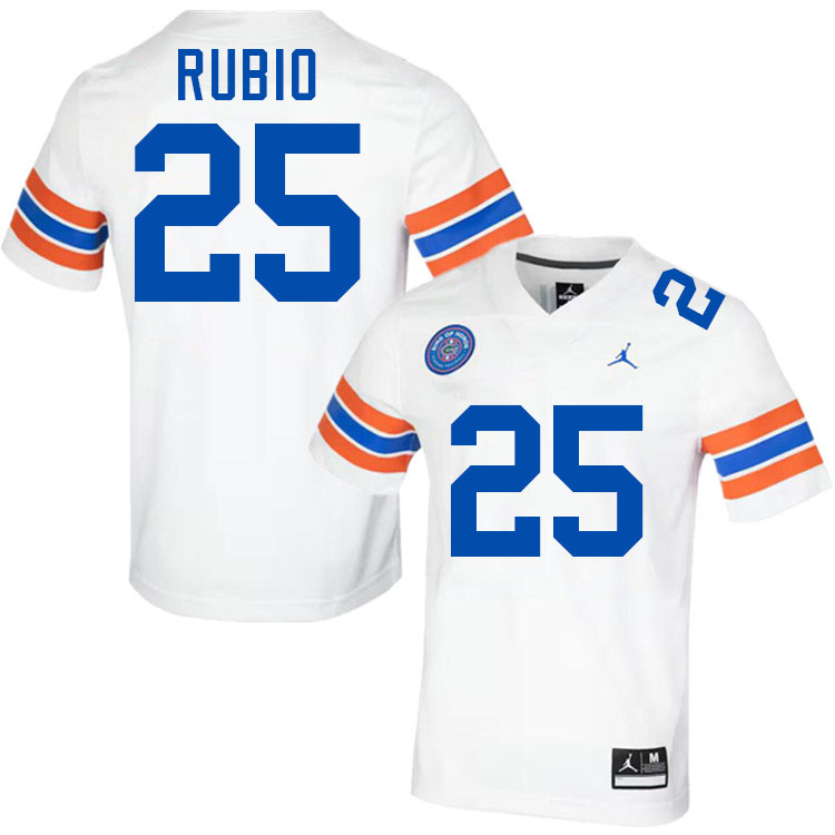 #25 Anthony Rubio Gators Jersey,Florida Gators College Football Jerseys Stitched-Throwback White